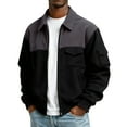 thumbnail image 2 of Mens Jacket Bomber Zip Up Flight Lightweight Jackets Casual Stylish Fall Winter Coats Black M, 2 of 4