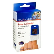 SmartHeart Pulse Oximeter | Blood Oxygen Saturation | Complete System Monitor Lanyard and Batteries, White/blue