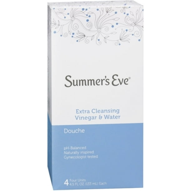 Summer's Eve Extra Cleansing Vinegar and Water Douche, 4.5 Fl Oz, 4 Ct