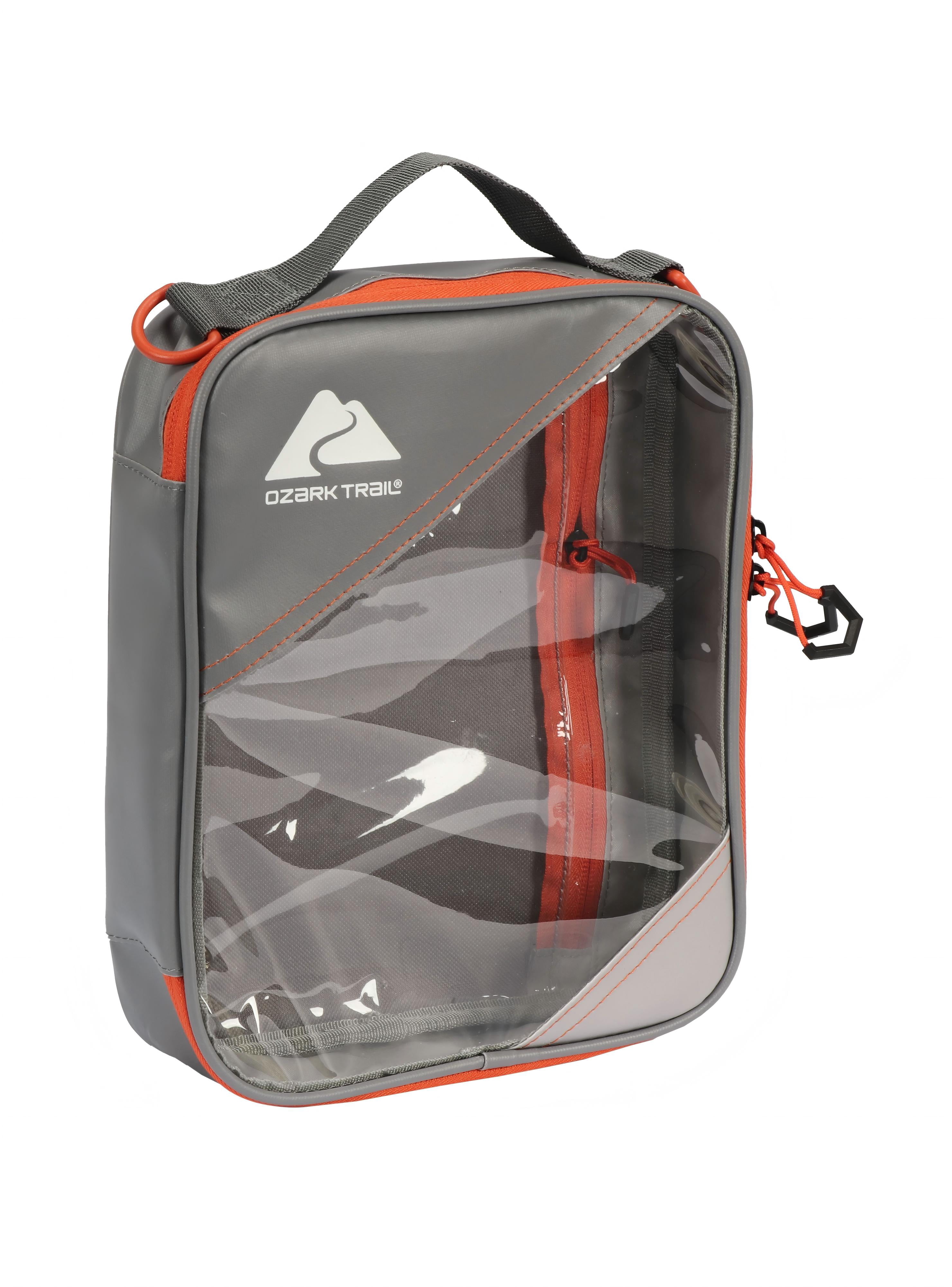 Ozark Trail X-Pro Clear Tackle Pouch with 2-Ring Binder Organizer, Grey