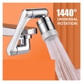 thumbnail image 2 of Stainless Steel Universal 1080 °Swivel Robotic Arm Swivel Extension Faucet Aerator Kitchen Sink Faucet Extender 2Water Flow Mode ,bar Laundry RV Farmhouse, 2 of 7