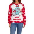 thumbnail image 1 of TRKIYQC Sudadera Casual de Navidad para Mujer, Cuello Redondo, Manga Larga, Tops Estampados de Dibujos Animados en Contraste de Color TRKIYQC  moda, 1 of 10