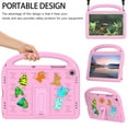 thumbnail image 6 of for Samsung Galaxy Tab A9+ 11.0" 2023 SM-X210 / SM-X215 / SM-X216B Silicone Kids Friendly Shockproof Cute Case with Handle Grip, Heavy Duty Multiple Angles Kickstand Rugged Cover, Pink, 6 of 8