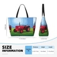 thumbnail image 4 of Gaeub Tractor on farming land Print Beach Bag,Large Tote Bag,Waterproof Sandproof Women Tote Bag,Pool Bag with Zipper for Gym Grocery Travel, 4 of 7