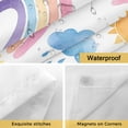 thumbnail image 4 of No Hook Rainbow Sunshine Shower Curtain with Snap in Liner Set, Rainy Cute Pink Border Waterproof Fabric Bathroom Curtains with See Through Top Window, Hotel Style Standard 72 x 72 Inch, 4 of 9
