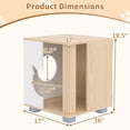 thumbnail image 3 of Gymax Cat Bed Side Table w/Head-shaped Entry & Metal Legs Modern End Table Nightstand, 3 of 10