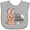 AC-Heather Grey, variant on Inktastic My 1st Easter with Brown Bunny and Easter Eggs Boys or Girls Baby Bib