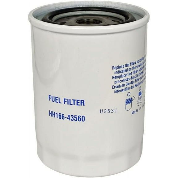 Fuel Filter 16631-43560 HH166-43560 for Kubota KX080-3T SVL75 SVL75-2 SVL75-2C SVL75C SVL90 SVL90C M6800 M7580 M8200 M8540 M8560 M8580 M9000 M9540 M9580 M9960 (1X)
