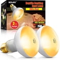 thumbnail image 1 of czcpp-75W Ampoules de Lampe Chauffante pour Reptiles, Lot de 2 Ampoules Chauffantes pour Reptiles Ampoules de Pâtisserie Lumière du Jour UVA Amphibiens Lampe Chauffante Émetteur pour Lézard, Tortue, Dragon Barbu Gecko, Poulet, 1 of 4