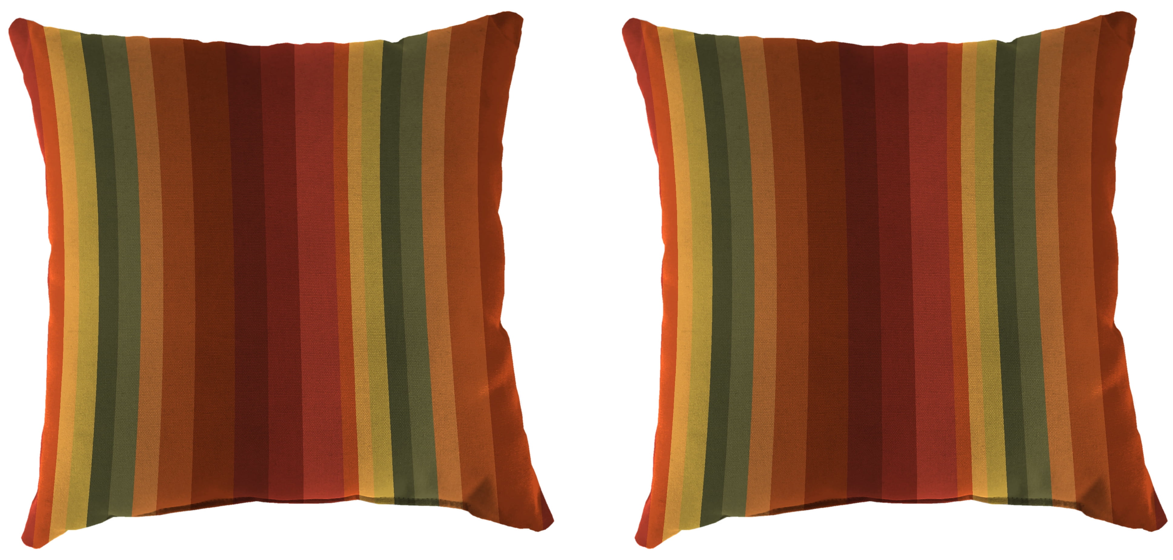 Jordan Manufacturing Islip Outdoor Square Toss Pillows, Cayenne, 18"L x