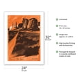 thumbnail image 2 of Monument Valley Arizona - Sandstone Buttes - Vintage Airline Travel Poster by David Klein c.1968 - Bamboo Fine Art 290gsm Paper Print (Unframed) 24x32in, 2 of 4