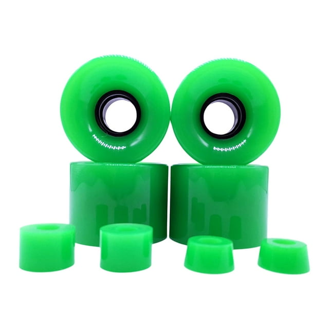 S SERENABLE 4 Pieces Skateboard Wheels 78A Hardness Durable PU Damping Wheel Replacement Green