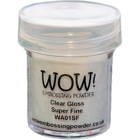 Tsukineko Embossing Powder - Wow! Embossing Powder Large Jar 160ml-Clear Gloss Super Fine, WOW! Embossing Powder 160ml-Clear Gloss Super Fine By Wow Embossing Powder