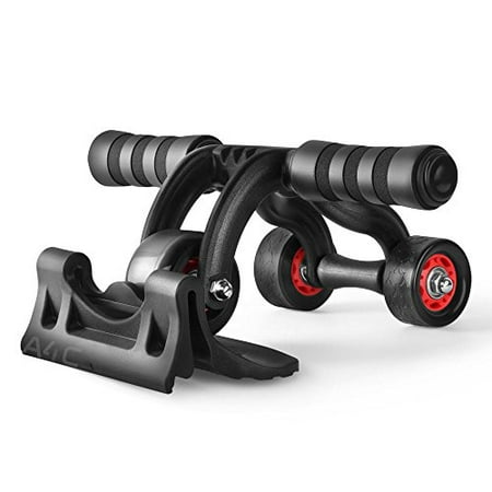 VIM 3-Wheel Fitness Ab Roller Workout System. Abdominal Abs Gym Exerciser