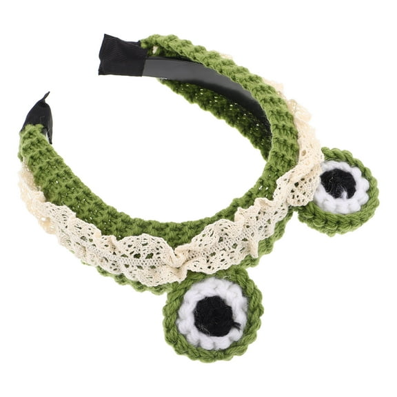 WRITWAA Animal Frog Headband with Large Eyes Soft Comfortable Hair Accessory