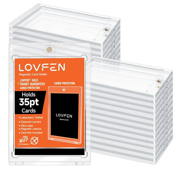 50 Pack Magnetic Trading Sports Card Holder 35PT for Collecting Cards Protection,UV-Resistant