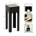 thumbnail image 3 of Kate and Laurel Amani Arch Metal Drink Table, 8 x 8 x 20, Natural Wood Tone and Black, Farmhouse Indoor Plant Stand Table for Living Room Decor, Storage, and Display, 3 of 9