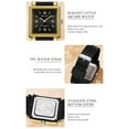 thumbnail image 4 of EXPLOJOY Women's Square Quartz Watch – Waterproof PU Leather Wristwatch with Niche Fashion Design & Calendar, 4 of 10
