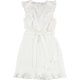 thumbnail image 1 of bar III Vestido con volantes de encaje con ojales para mujer, blanco, 4, 1 of 2