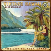 Pacifica Island Art, Inc, Vintage Hawaii Rick Sharp 2024 Wall Calendar