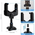thumbnail image 3 of Soporte de pared para guitarra, 2 piezas, soporte de pared para guitarra, hecho de material ABS duradero, con tornillos, fácil de instalar (negro), 3 of 5