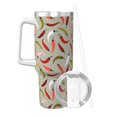 thumbnail image 2 of Rateoe Colorful Chili Printed 40OZ Ice Bully With Handle - Stainless Steel Travel Cup Portable for Hot & Cold Drinks, Travel, Gym, Home, and Outdoor Activities, 2 of 8