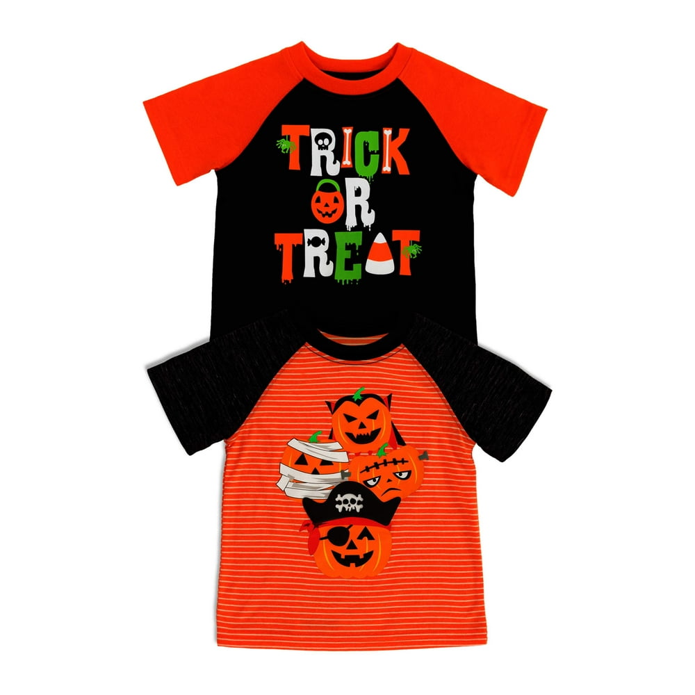 HALLOWEEN - Halloween Toddler Boys Graphic Long Sleeve T-Shirts, 2-Pack - Walmart.com - Walmart.com