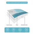 thumbnail image 5 of Quilts Queen Size, Purple Turquoise Soft Comforter Bedding Set for Bed, Modern Abstract Oil Painting Art Geometric Lightweight Quilted Bedspread with Pillow Cover(2 Pieces) for All Season, 90x96 Inch, 5 of 6