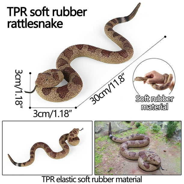 jovati Realistic Fake Snakes Toy Rubber Snake Figure for Halloween