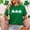 Green, variant on SYMOID Womens St. Patrick's Day Shirt - Green Shamrock Graphic Tee, Relaxed Fit Short Sleeve Soft T-Shirt,Size S
