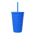 thumbnail image 3 of Paquete con 20 piezas de Vaso plástico doble pared con acabado rubber azul 10 x 16, 3 of 5