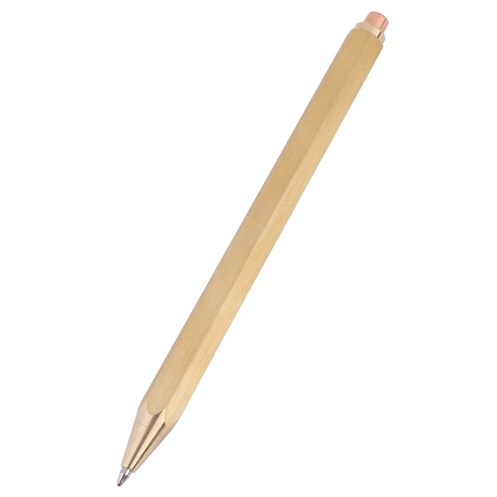 Brass Pen, Rass Ballpoint Pen Heavy Duty Copper Brass Pen Spring Ballpoint Pen For Office Gift Business
