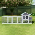 thumbnail image 5 of Deiokin 122" Large Wooden Chicken Coop with Nesting Box & Run, Outdoor Hen House with Asphalt Roof, Easy-Clean Tray, Wire Fence for 3-4 Chickens, 5 of 5