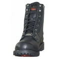 thumbnail image 3 of Unik Just for Bikers Men's Premium Leather Zipper Motorcycle Boots, 10011-M (Black, 9), 3 of 5