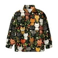 thumbnail image 4 of Uourmeti Leaf Cute Cats Print Oversize Hoodies Quarter Zip Up Sweatshirt Pullover Sweatshirts Plus Size Tunic Tops Style Loose Comfy Casual Size 9-10, 4 of 7