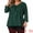 Dark Green, variant on DARING DIVA Women's Plus V Neck 3/4 Sleeve Botanical Print Blouse Tunic Top 1X Dark Green