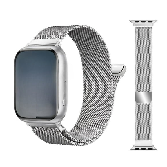 Metal Magnetic Band Compatible with Apple Watch Bands 38mm 40mm 41mm 42mm 44mm 45mm,46mm,49mm Stainless Steel Mesh Loop Strap with Magnetic Clasp for iWatch SE/7/6/5/4/3/2/1",suitable for both men an
