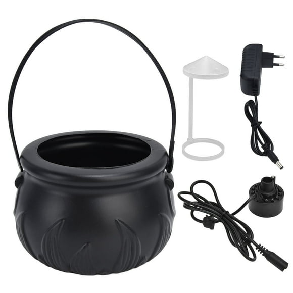 Mist Maker, Multifunction Color Changing Witch Pot Smoke Machine Intelligent Control Halloween Atomization Lamp  For Pond For Fountain Red Flame,Black Flame