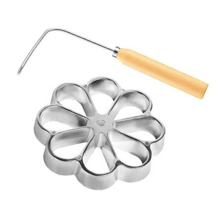 

Whoamigo Aluminum Alloy Swedish Rosette Iron Maker: Funnel Cake Cookie Mold