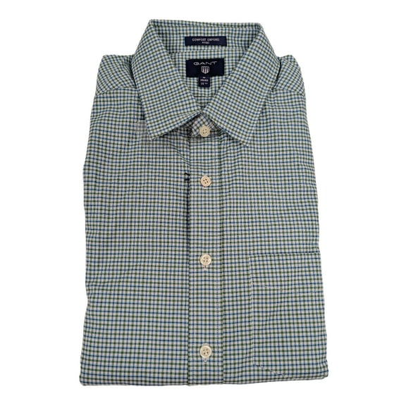 GANT Kelly Green Comfort Oxford Check Fitted Shirt 365522 Size M