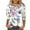 Multicolor, variant on Fesfesfes Womens V Neck T Shirts Women's Fashion Printed T-shirt Mid-length 3/4 Sleeves Blouse Round Neck Casual Tops Athletic Tops for Women Short Sleeve L(US:8)