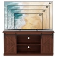thumbnail image 2 of Vineego Rustic Modern TV Stand for 65-Inch TVs - Entertainment Center with Storage Cabinet & Sliding Barn Door Design,Brown, 2 of 7