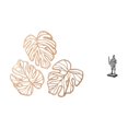 thumbnail image 1 of Decoración de pared de madera con hojas de palma tropicales y escultura de estatua de caballero vintage. Adorno creativo de mesa para la entrada, esta, 1 of 8