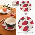 thumbnail image 3 of Pot Holders Trivets Set Cotton Potholders Set, Hot Pads Set of 2, Summer Strawberry Hot Pot Trivets One 9.45 Inch and One 7 Inch Home Decor Gifts, 3 of 7