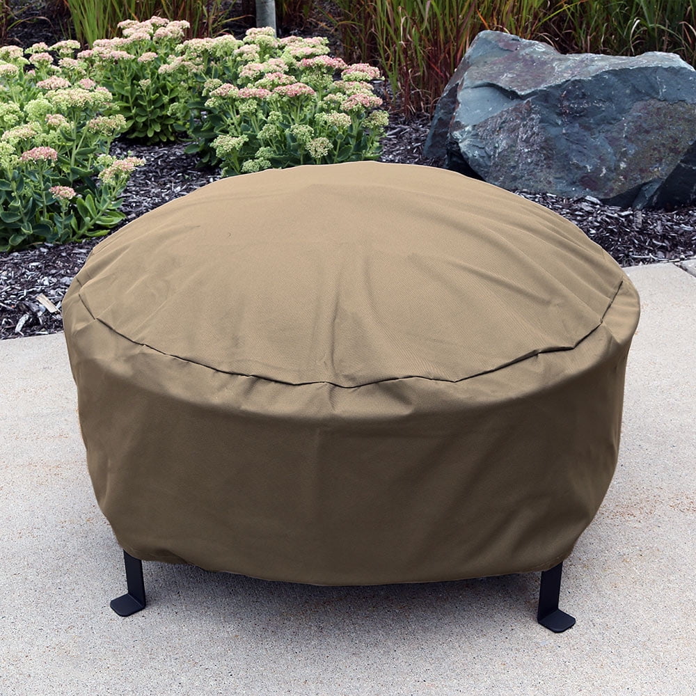 Sunnydaze Outdoor Round Fire Pit Cover, Heavy Duty 300D Polyester
