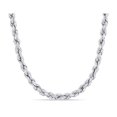 thumbnail image 1 of Sterling Silver Twisted Rope Chain Necklace with Lobster Clasp (18 inches 5mm), 1 of 5