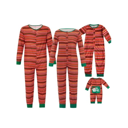 

Peyakidsaa Christmas Pajamas Jumsuit for Family Parent-Child Nightwear Onsesie