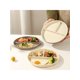 thumbnail image 4 of 1pc Wheat Straw Round Divided Dinner Plate, Microwave Safe Salad Fruit Food Tray, Perfect For Women And Students For Diet Control And Weight Loss, 4 of 4