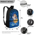 thumbnail image 5 of Uourmeti Capybara Print Backpack, Adjustable Buckle School Backpack 17 Inch Personalized Student Bookbag for Outdoor Travel, 5 of 6