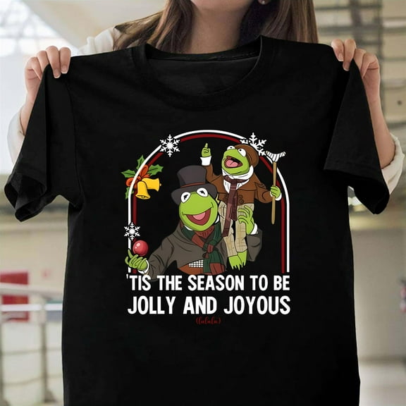 Kermit Frog Tis The Season Muppet Christmas Carol Graphic Unisex T-Shirt, Retro Gift G0023, Up to Size 5XL